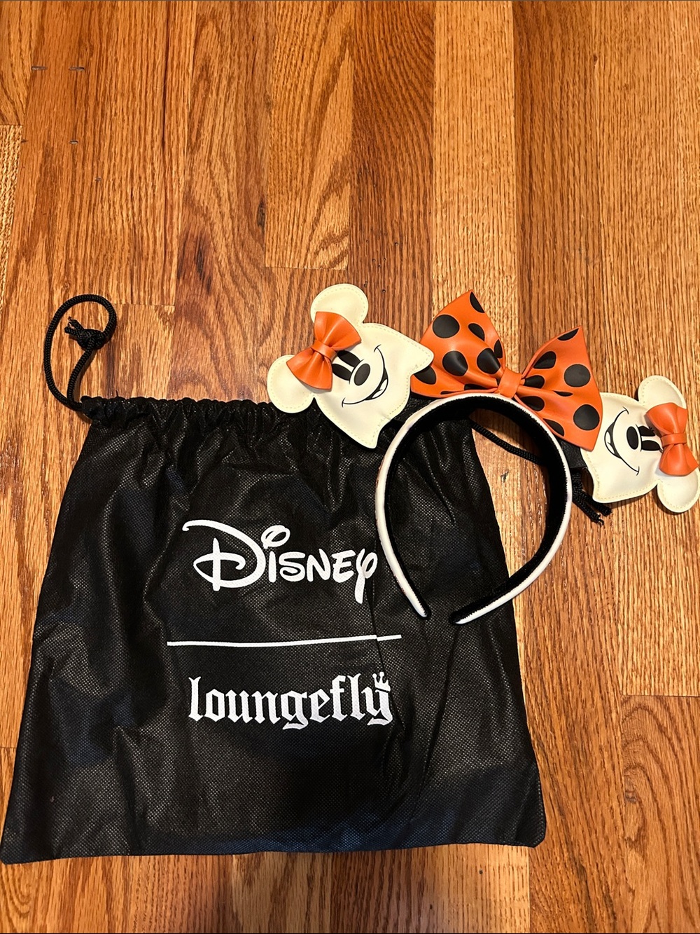 Loungefly Disney Orange Polka Dot Minnie Ears Headband